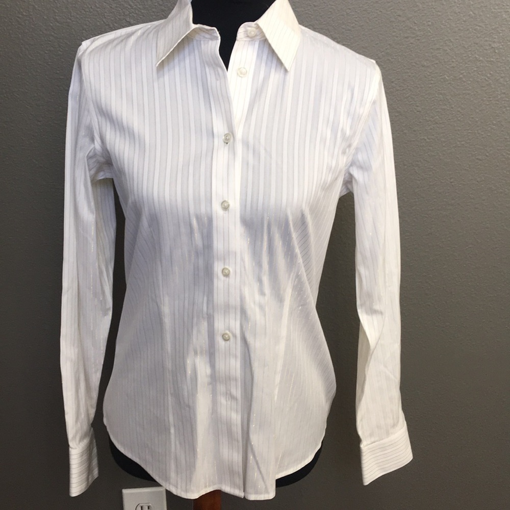 New stretch metallic stripe shirt